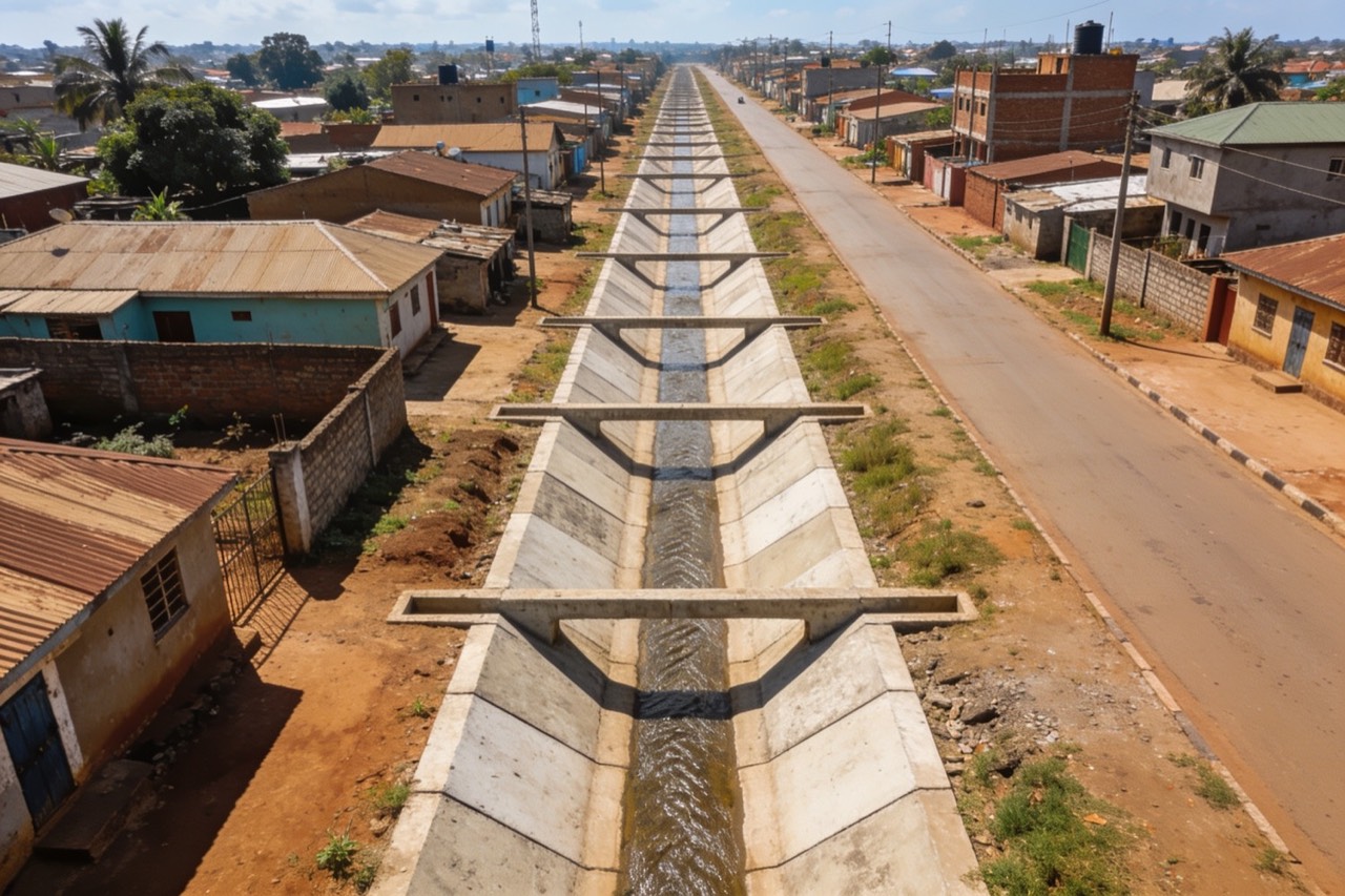 Erosion & Flood Control — Drainage network from above