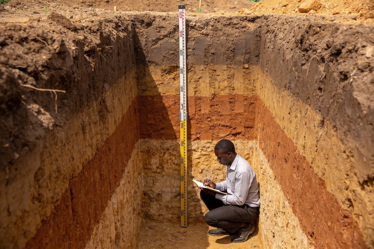 Site Investigation & Geotechnical Engineering — Logging a trial pit