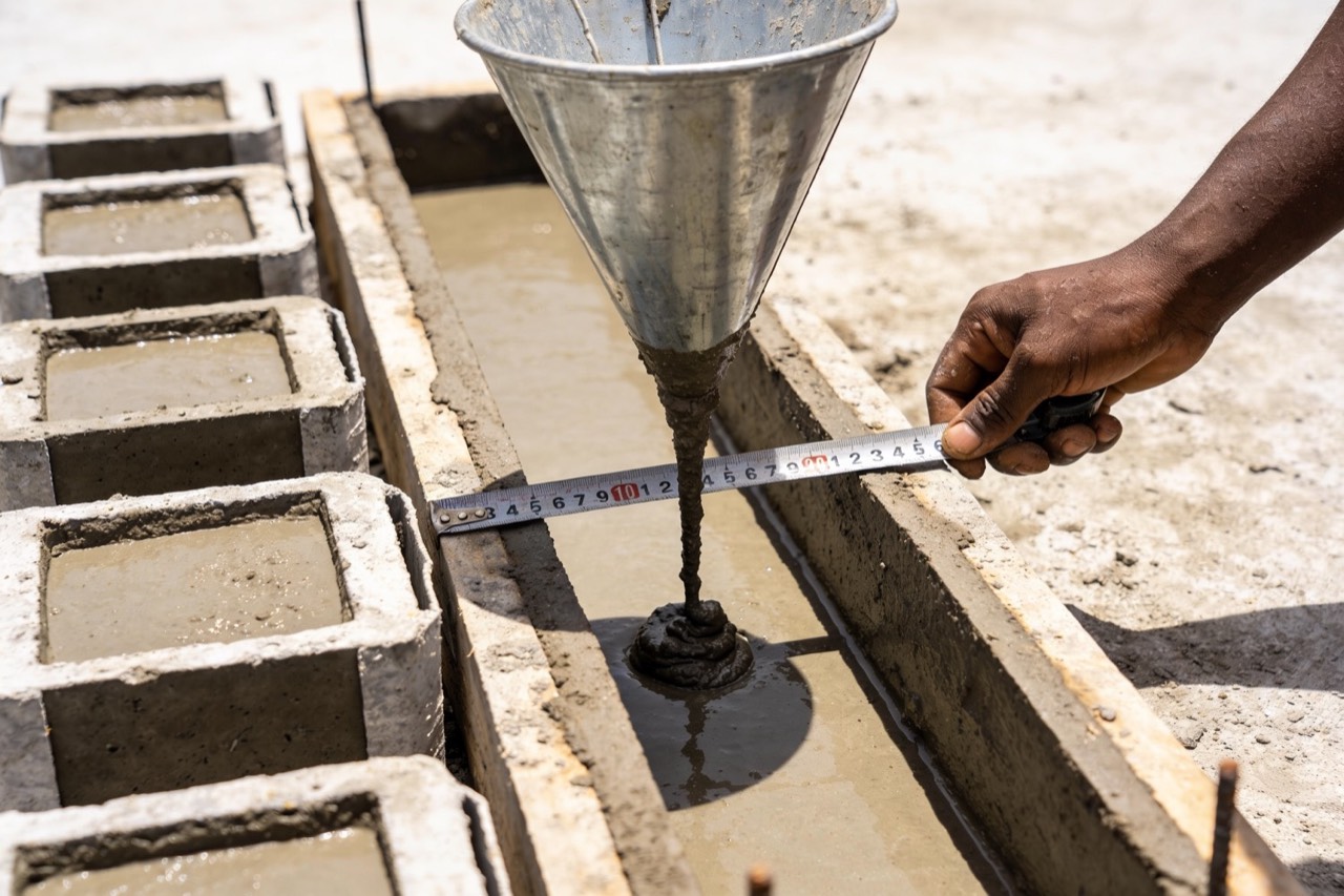 Supervision of Construction Works — Slump test and cube sampling
