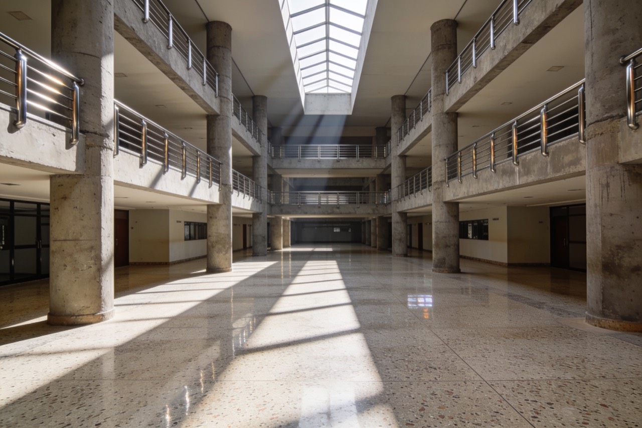 Architecture & Urban Planning — Daylit atrium interior