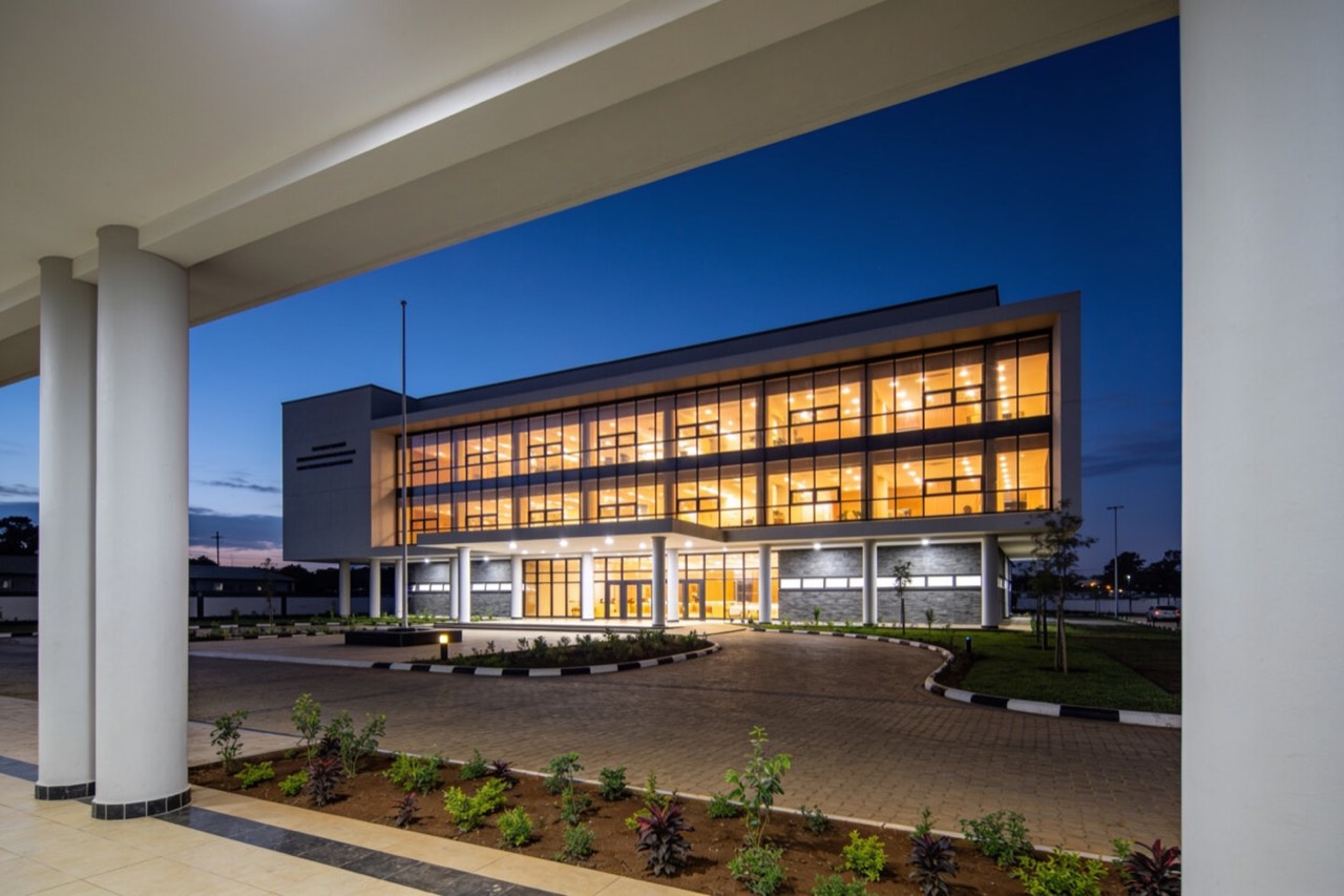 Architecture & Urban Planning — Building lit at dusk